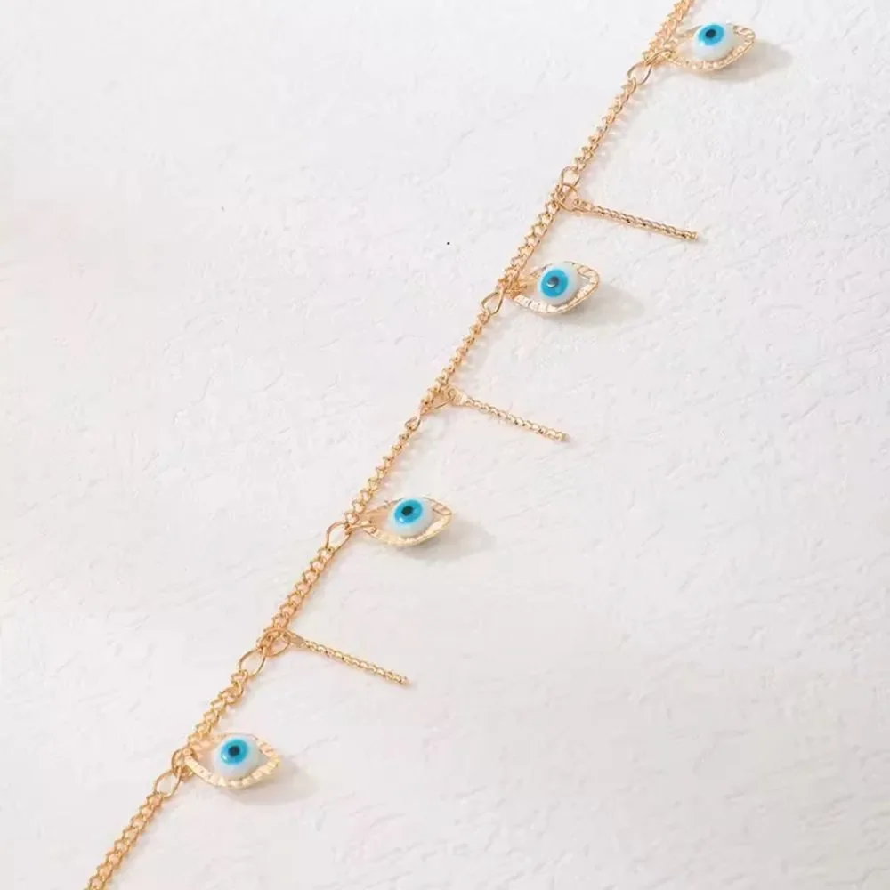 Gold Evil Eye Necklace N1895
